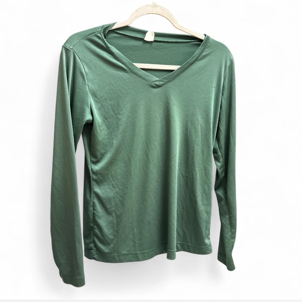 Animal Forest Green V-Neck Blouse